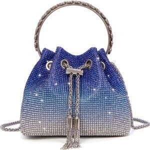 Bling Crystal Rhinestone Purse for Women Sparkly Clutch Handbag Crossbody Bag fo